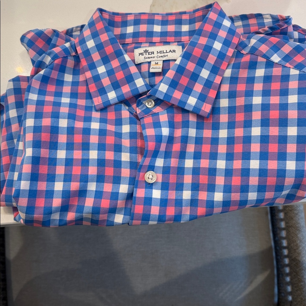 Men’s Button Up Peter Millar Summer Comfort Sz M - Picture 3 of 3